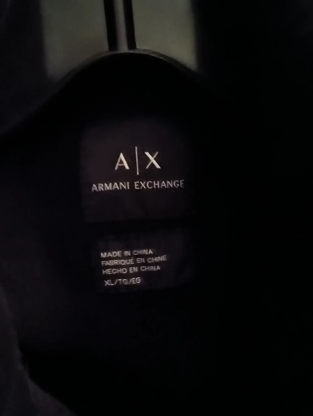 Armani Exchange faux suede zip-up jacket with chest pockets Sz XL